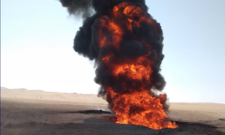 وثائق تكشف قيام مسلحي الانتقالي الجنوبي بتفجير أنبوب النفط في شبوة