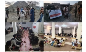 جماهيرية المجلس الأعلى للمقاومة الشعبية تنفذ أنشطة ميدانية في تعز وتشارك المرابطين الإفطار
