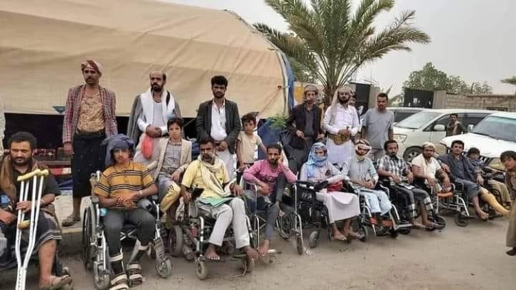 في وقفة احتجاجية.. جرحى ومعاقو الجيش في مأرب يشكون الإهمال ويتهمون الحكومة بالتقاعس