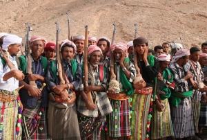 مسلحون قبليون من محافظة حضرموت - أرشيف
