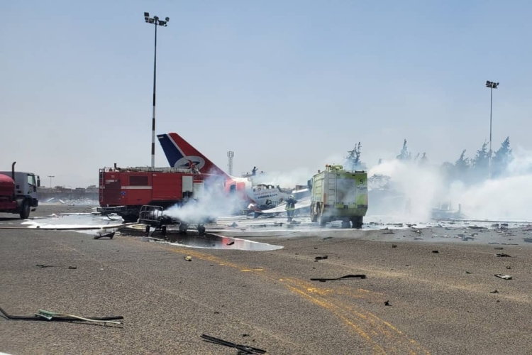 الجيش الإسرائيلي يدمر آخر طائرة لليمنية في مطار صنعاء الدولي