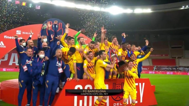 ميسي يقود برشلونة للتتويج بكأس ملك إسبانيا