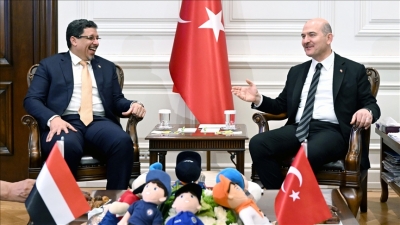 وزير الداخلية التركي ووزير خارجية اليمن