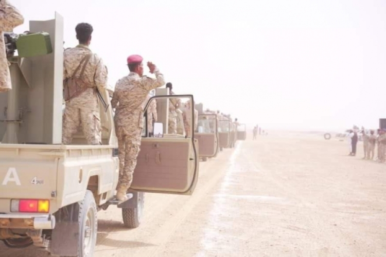 قوات درع الوطن تتسلم جبهات القتال على كامل الشريط الحدودي شمالي محافظة لحج