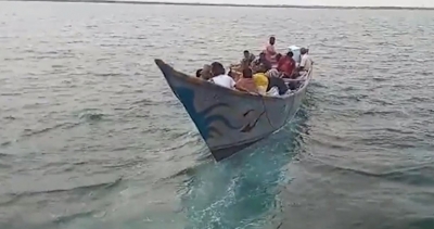 شاهد بالفيديو: جرحى يمنيون يعبرون البحر ومؤسسة الشيخ حمود المخلافي تحتضنهم في تعز