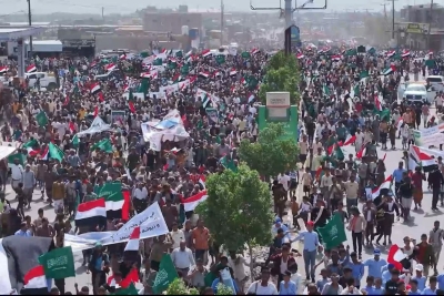 الآلاف يتظاهرون في المخا تضامنًا مع السعودية والخليج والأردن