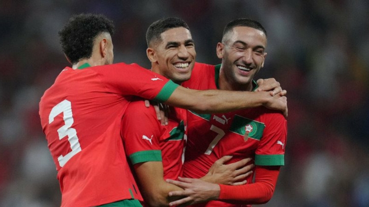 نجوم المنتخب المغربي لحظة الفوز