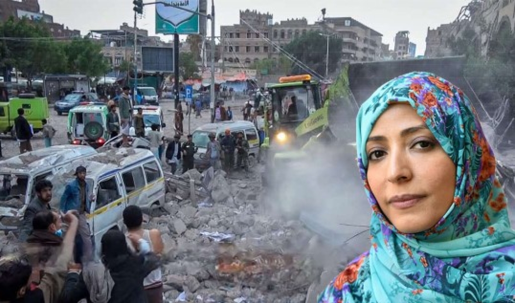 توكل كرمان تدين مجزرة الاحتلال الإسرائيلي في صنعاء وتؤكد بأنه إلى زوال وأن الحرية ستنتصر