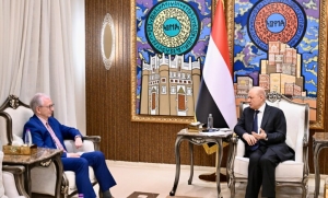 الرئيس العليمي: ستظل الممرات المائية مهددةً ما دامت جماعة الحوثي موجودة