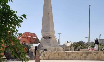 بالفيديو: الحوثيون يهدمون النصب التذكاري التركي بصنعاء