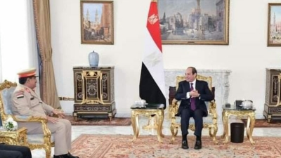 السيسي يؤكد دعم مصر الكامل لليمن أثناء استقباله وزير الدفاع اليمني