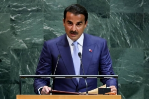 أمير قطر يدين خرق إسرائيل لوقف إطلاق النارفي غزة ويؤكد دور الدوحة بالوساطات