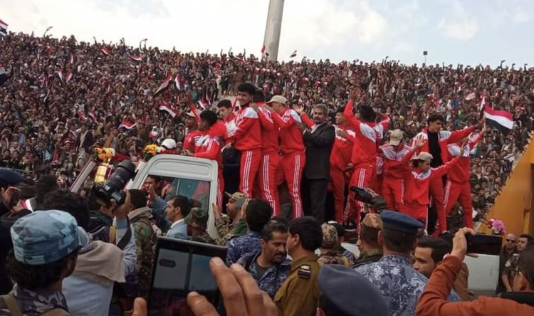 صنعاء تتحول إلى صالة للفرح عقب وصول منتخب اليمن للناشئين