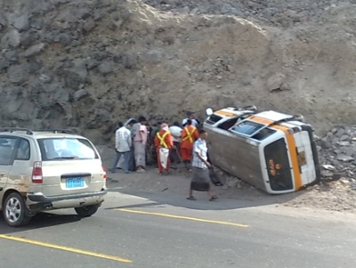 اليمن.. وفاة وإصابة أكثر من 1700 شخص بحوادث مرورية منذ بداية العام الجاري