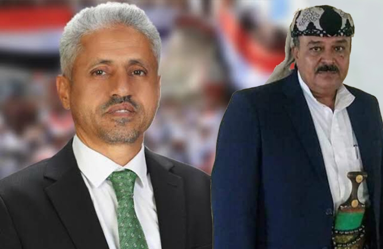 الشيخ حمود سعيد المخلافي يعزي رئيس مجلس المقاومة الشعبية بتعز