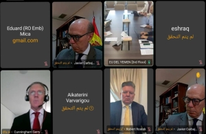 وزيرة الشؤون القانونية تبحث مع سفراء الاتحاد الأوروبي تعزيز التعاون المشترك ودعم البيئة التشريعية في اليمن