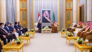 بعد خلافات بين الزبيدي والعليمي .. الملك سلمان يلتقي المجلس الرئاسي