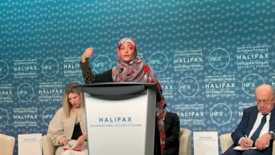 توكل كرمان في منتدى هاليفاكس للأمن: الديمقراطية هي الضامن الحقيقي للأمن العالمي