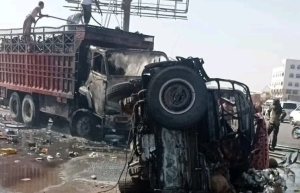 حادث مروري يودي بحياة مواطنين اثنين في طريق عدن - لحج