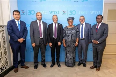 وزير التجارة والصناعة يبحث مع منظمة التجارة العالمية سبل تعزيز الشراكة والتعاون الفني