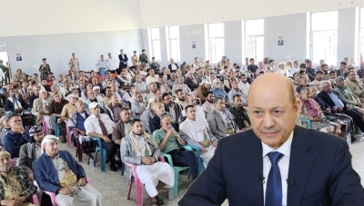 مشائخ وأعيان ووجهاء تعز يعلنون تأييدهم ودعمهم لمعركة استعادة مؤسسات الدولة وانهاء الانقلاب