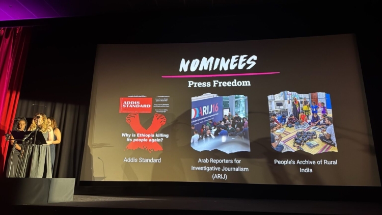 &quot;أريج&quot; تفوز بجائزة حرية الصحافة من One World Media