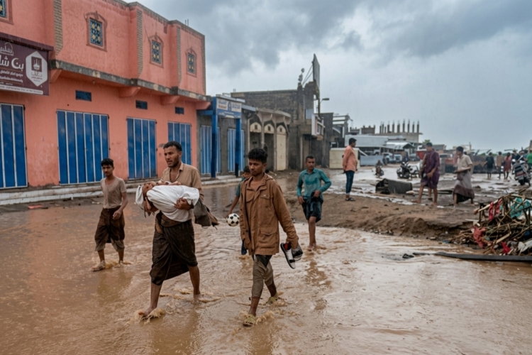 ضحايا ومفقودون بينهم أطفال جراء سيول جارفة اجتاحت ريف المخا غربي تعز