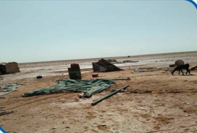 تضرر 5 آلاف أسرة نازحة بسبب المنخفض الجوي في ثمان محافظات يمنية