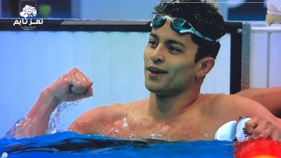 السباح مختار اليماني يحقق المركز الأول على مجموعته في أولمبياد طوكيو