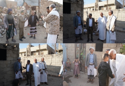 وفد مجلس المقاومة الشعبية بتعز يزور أُسر شهداء المطار القديم ويشيد بتضحياتهم