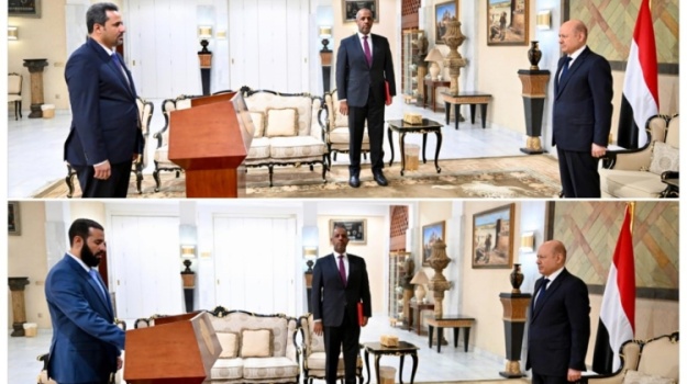 محافظو محافظات لحج وأبين والضالع يؤدون اليمين الدستورية أمام الرئيس العليمي