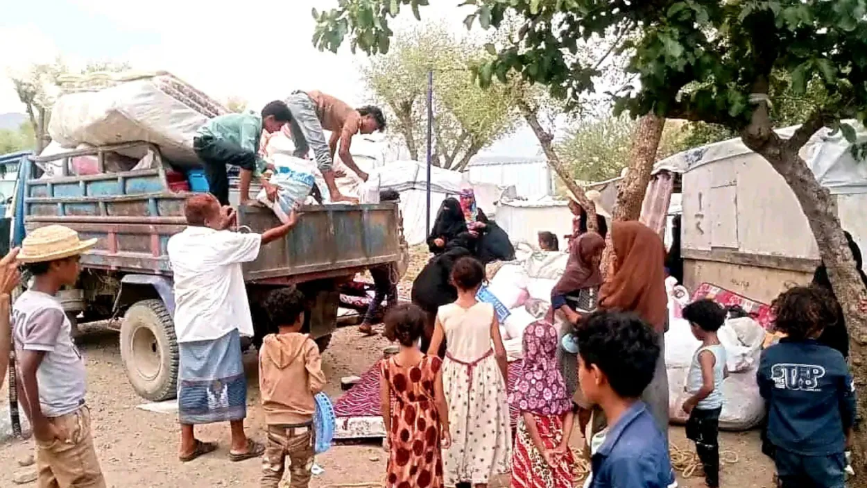 نزوح 669 أسرة جديدة خلال يوم واحد جراء تصعيد مليشيا الحوثي العسكري في تعز والحديدة ولحج