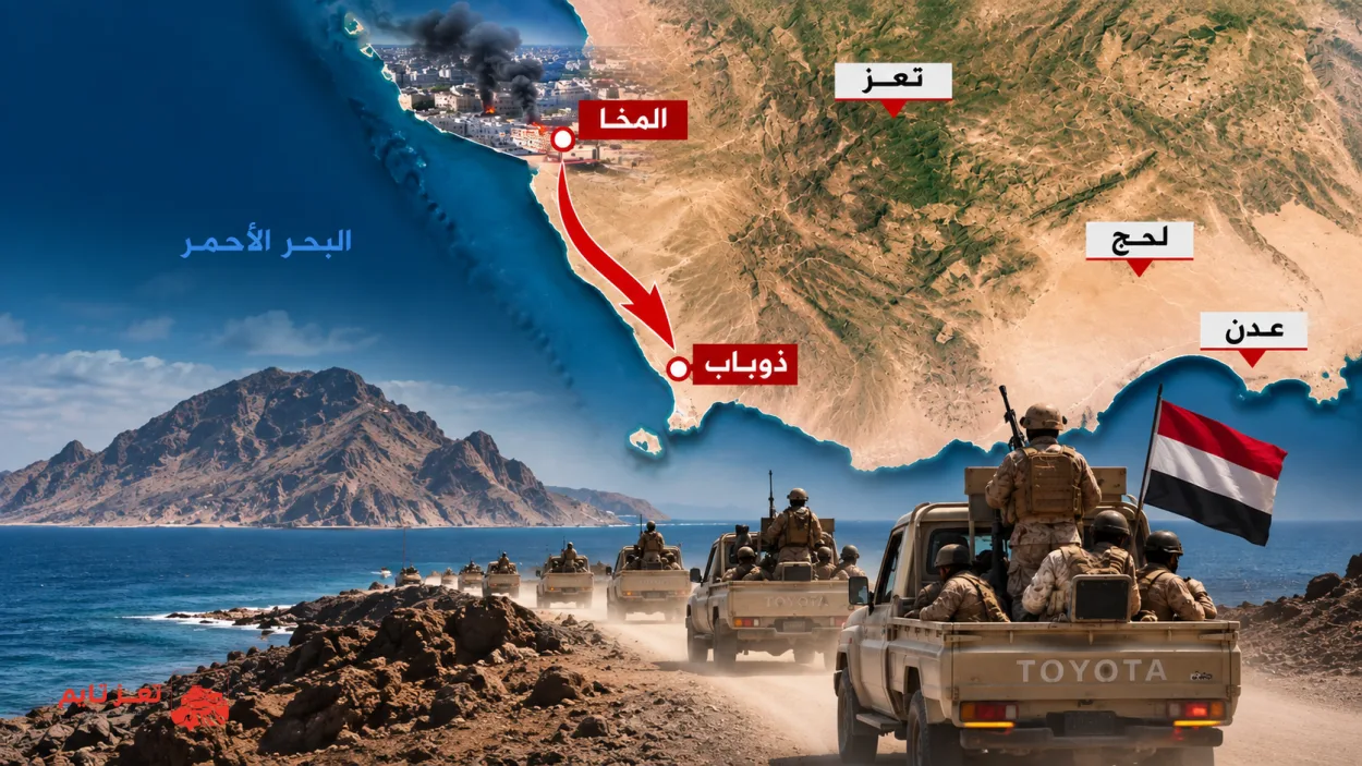 القوات المسلحة تعيد تموضعها من المخا إلى ذوباب عقب دخول المليشيا المدينة