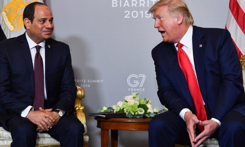 ترامب يتحدث عن مكالمة هاتفية "ناجحة" مع السيسي حول التطورات في اليمن
