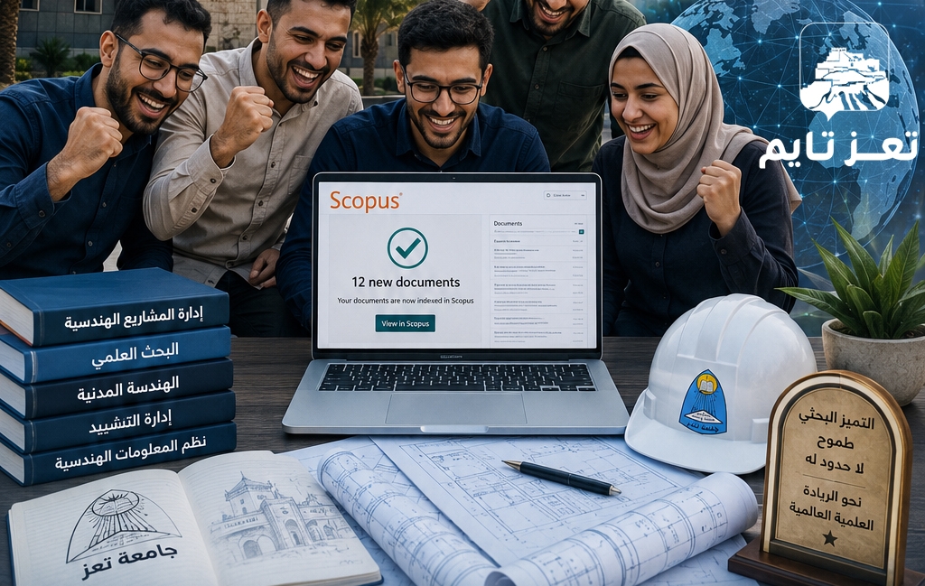 طلاب الهندسة في جامعة تعز يقتحمون "سكوبس" العالمية بـ 62 بحثا علميا