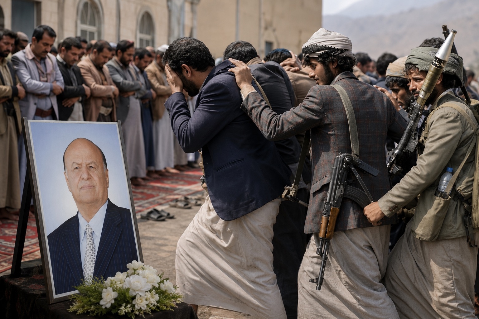 مليشيا الحوثي تحاصر منازل في إب وتختطف مدنيين وتطارد أئمة المساجد بعد صلاة الغائب على الرئيس هادي