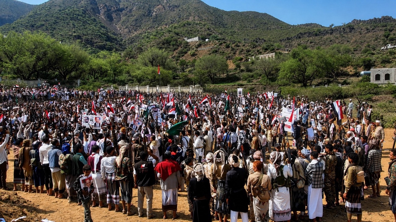 تعز.. أبناء مديرية الحجرية يعلنون النفير العام دعماً لمعركة التحرير واستعادة الدولة