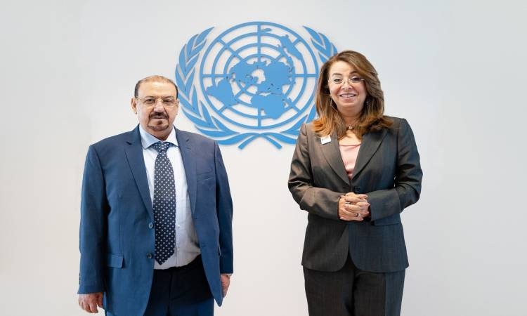 البركاني يبحث مع "غادة والى" مكافحة الإرهاب والمخدرات والجريمة