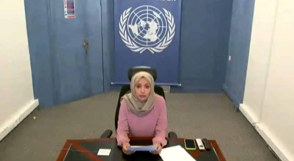 الناشطة علا الأغبري تنقل معاناة سكان تعز إلى مجلس الأمن .. هذا ما قالته