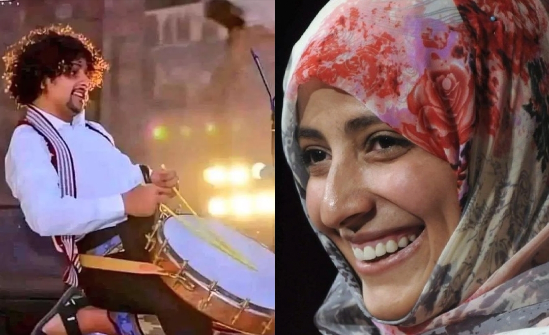 توكل كرمان تكرم عازف البرع اليمني ملاطف الحميدي بـ 10 ألف دولار