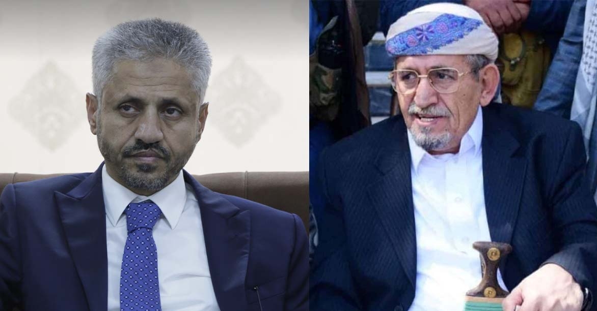 الشيخ حمود سعيد المخلافي يعزي أسرة الأحمر بوفاة الشيخ صادق