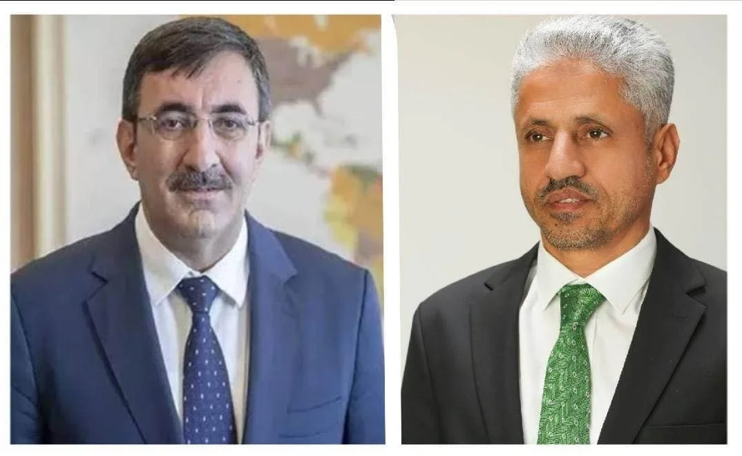 الشيخ حمود المخلافي يهنئ السيد جودت يلماز لتعيينه نائباً لرئيس الجمهورية التركية